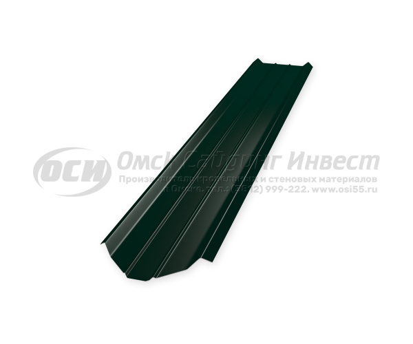 Профиль забор Штакетник Ш-1 фигурный RAL 6005 (Зеленый мох) (0.5)
