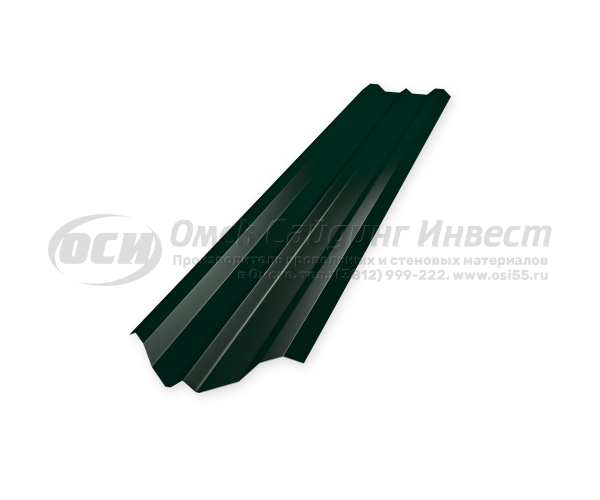 Профиль забор Штакетник Ш-3 фигурный RAL 6005 (Зеленый мох) (0.5)