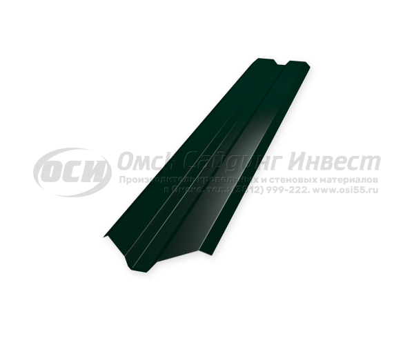 Профиль забор Штакетник Ш-2 фигурный RAL 6005 (Зеленый мох) (0.5)