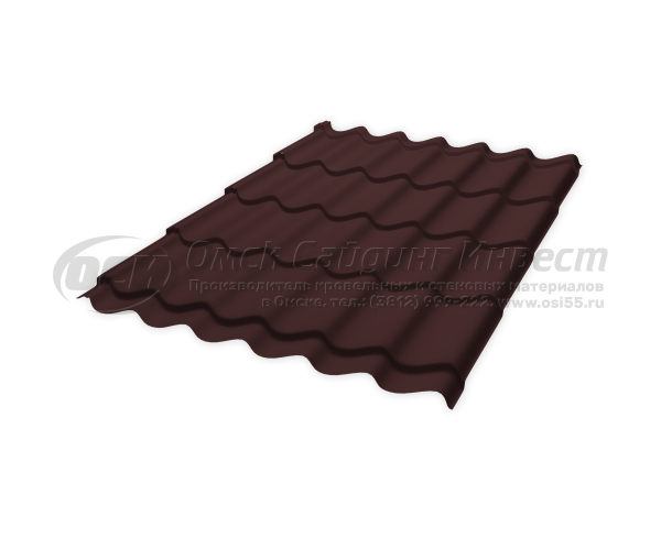 Волновой профиль Супер-Монтеррей RAL 8017M (Шоколад, матовый) (0.4)