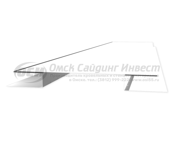 Стыковочная планка сложная (Блок-Хаус) RAL 9003 (Белый)