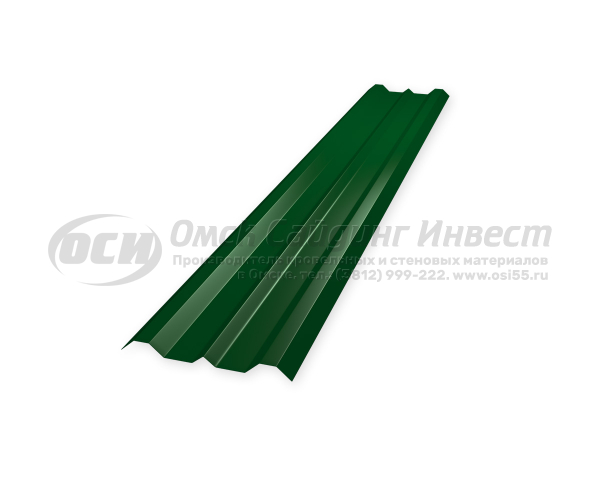 Профиль забор Штакетник Ш-3 прямой RAL 6002 (Зеленая листва) (0.5)
