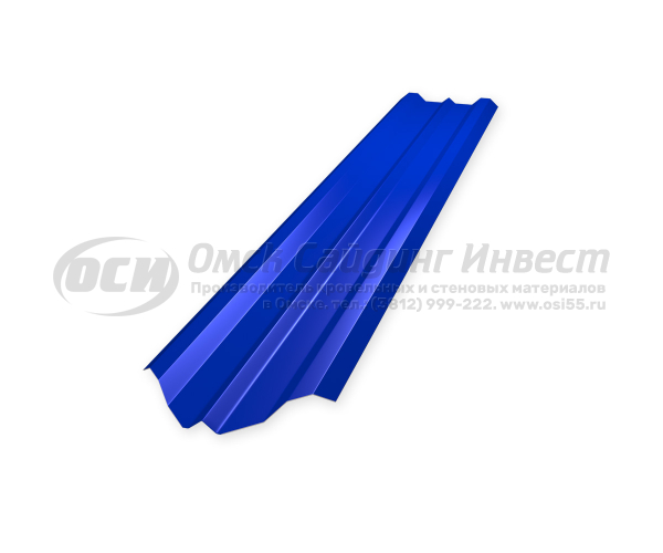 Профиль забор Штакетник Ш-3 фигурный RAL 5005 (Синий) (0.5)
