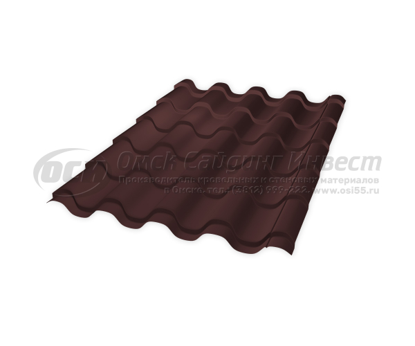Металлочерепица Андалузия RAL 8017M (Шоколад, матовый) (0.45)