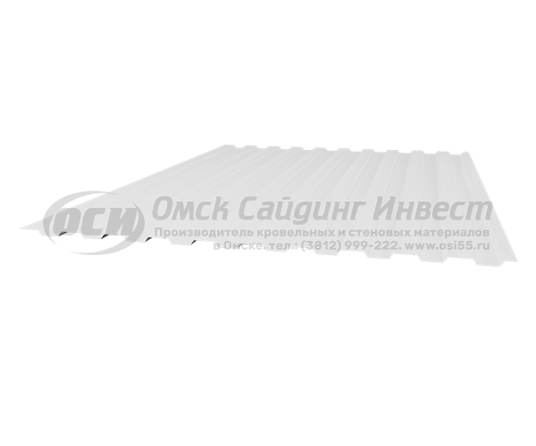Профнастил С-8-1200 RAL 9003 (Белый) (0.4 (эконом))