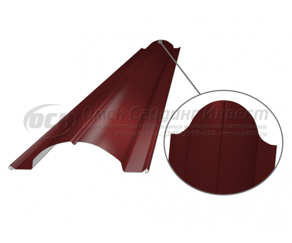 Профиль забор Штакетник Ш-5 фигурный RAL 3005M (Вино, матовый) (0.45)