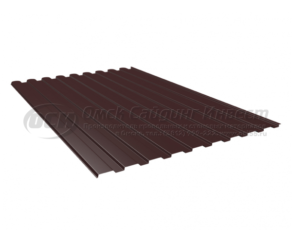 Профнастил С-8-1200 фигурный верх RAL 8017 (Шоколад) (0.4)