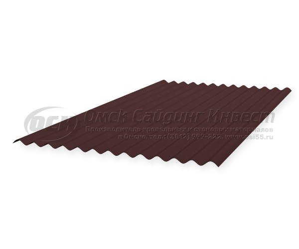 Профнастил С-18 RAL 8017M (Шоколад, матовый) (0.45)