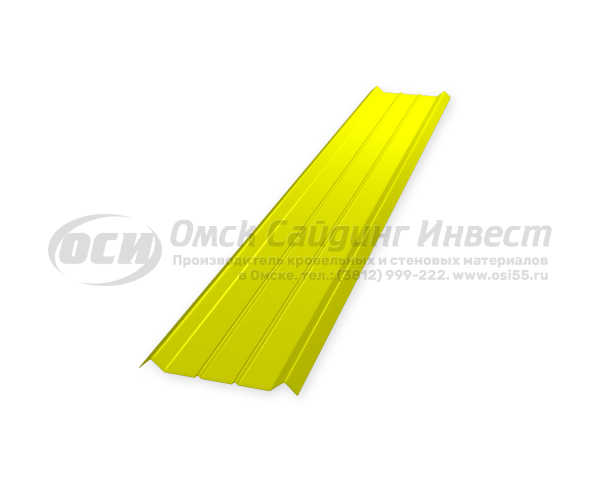 Профиль забор Штакетник Ш-1 прямой RAL 1018 (Желтый) (0.45)