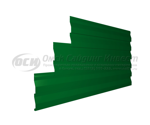 Сайдинг Корабельная рейка  RAL 6002 (Зеленая листва) (0.5)