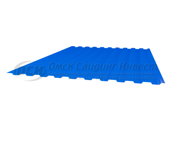 Профнастил С-8-1200 RAL 5005 (Синий) (0.4 (эконом))