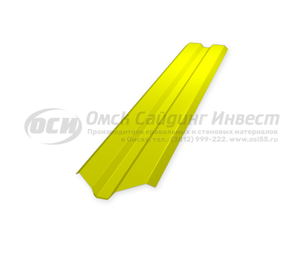 Профиль забор Штакетник Ш-2 фигурный RAL 1018 (Желтый) (0.45)