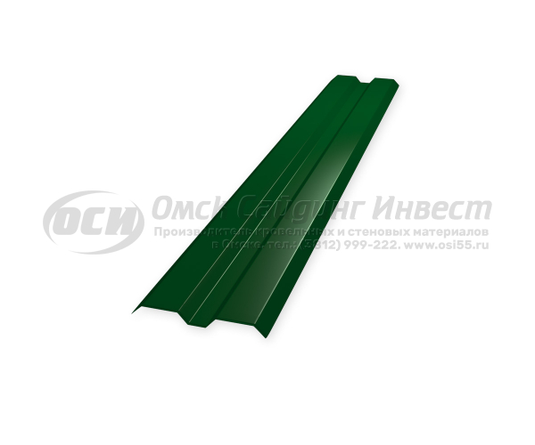 Профиль забор Штакетник Ш-2 прямой RAL 6002 (Зеленая листва) (0.5)