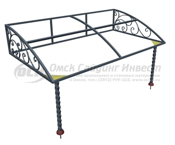 Кованый козырек №5