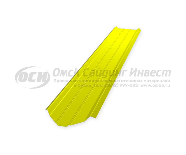 Профиль забор Штакетник Ш-1 фигурный RAL 1018 (Желтый) (0.45)