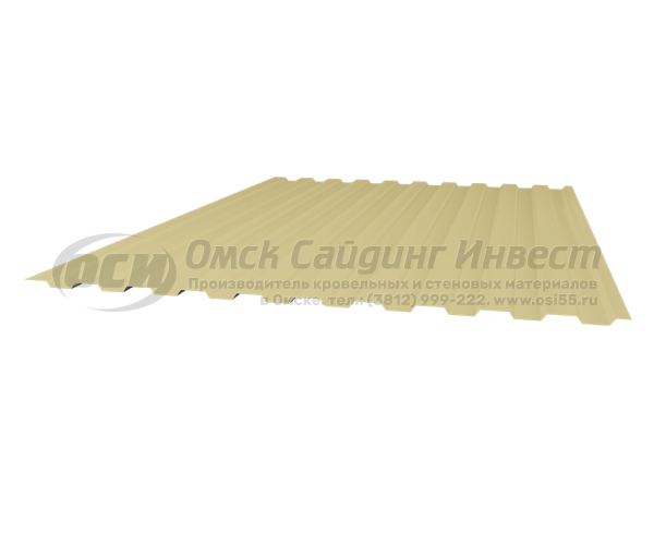 Профнастил С-8-1200 RAL 1014 (Бежевый) (0.35 (эконом))