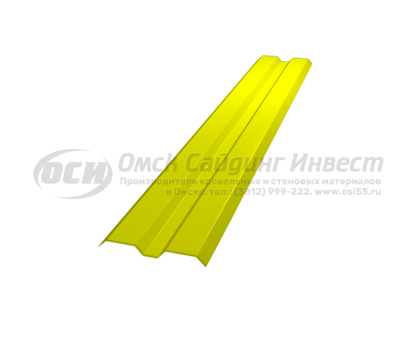 Профиль забор Штакетник Ш-2 прямой RAL 1018 (Желтый) (0.45)
