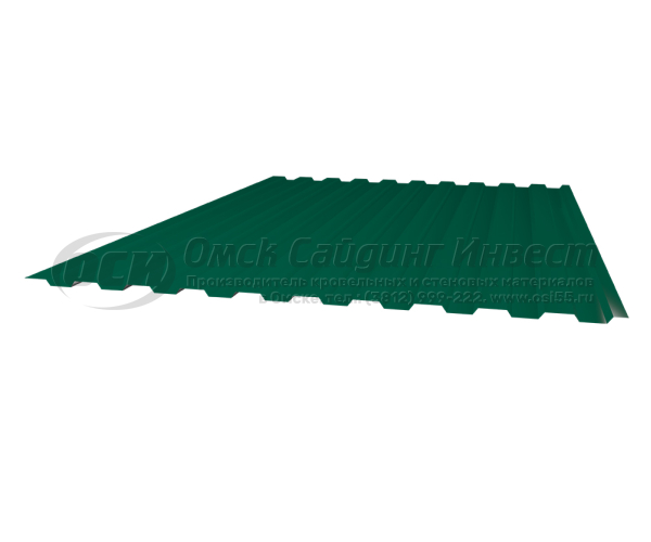 Профнастил С-8-1200 RAL 6005 (Зеленый мох) (0.35 (эконом))