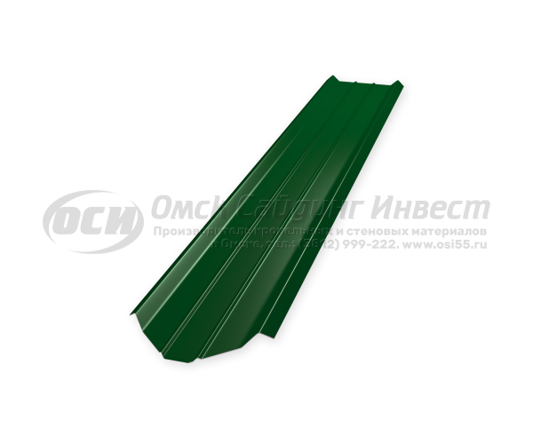 Профиль забор Штакетник Ш-1 фигурный RAL 6002 (Зеленая листва) (0.5)