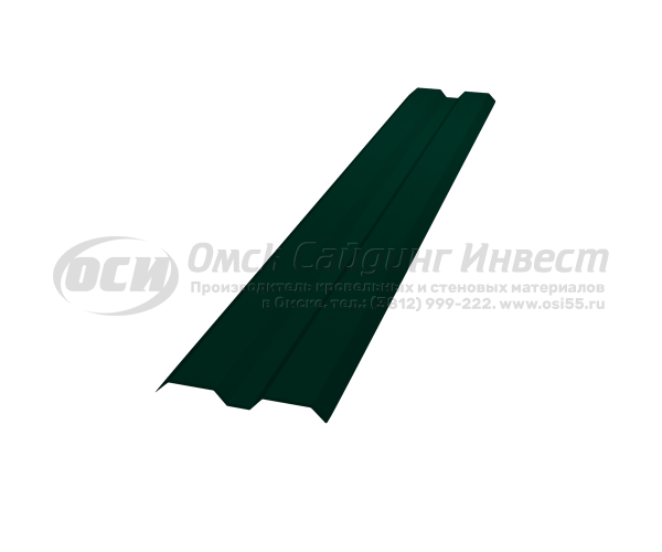 Профиль забор Штакетник Ш-2 прямой RAL 6005M (Зеленый мох, матовый) (0.45)
