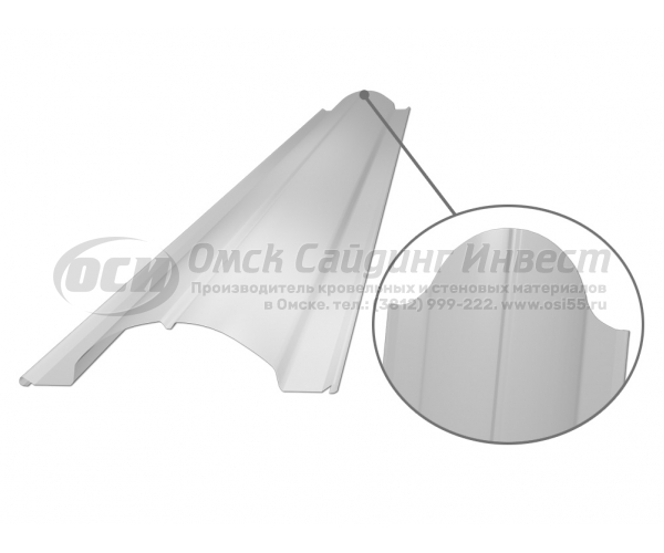 Профиль забор Штакетник Ш-5 фигурный RAL 9003 (Белый) (0.5)
